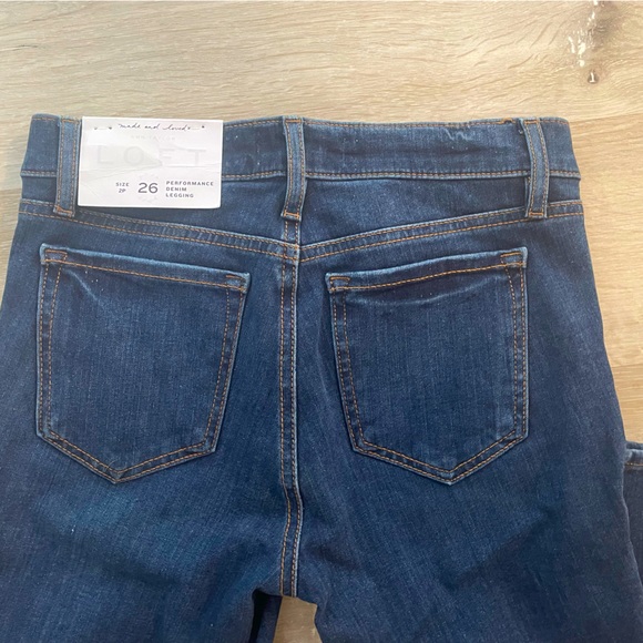 NWT Loft Performance Denim Leggings/Jeggings/Jeans - size 2/26 short/petite - Picture 1 of 3